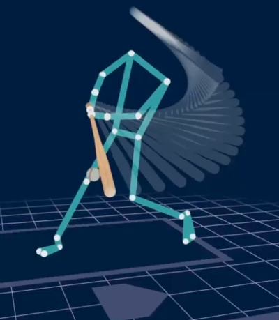 schematic of baseball batter swinging